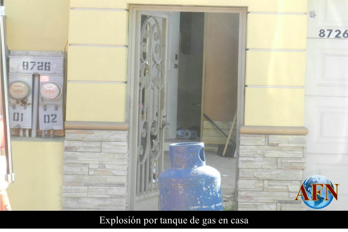 Explosión por tanque de gas en casa
